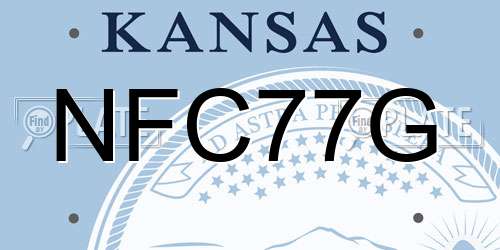 NFC77G Kansas License Plate