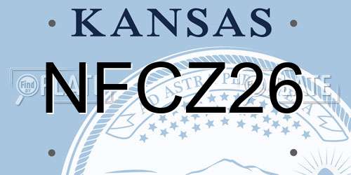 NFCZ26 Kansas License Plate