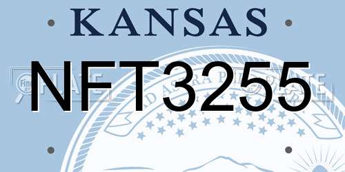NFT3255 Kansas License Plate