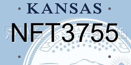 NFT3755 Kansas License Plate