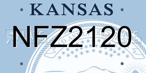 NFZ2120 Kansas License Plate