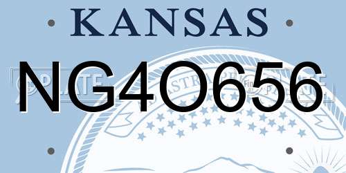 NG4O656 Kansas License Plate
