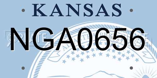 NGA0656 Kansas License Plate