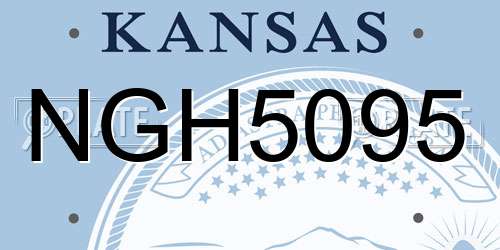 NGH5095 Kansas License Plate
