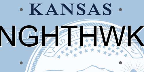 NGHTHWK Kansas License Plate