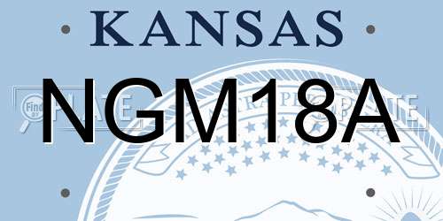 NGM18A Kansas License Plate
