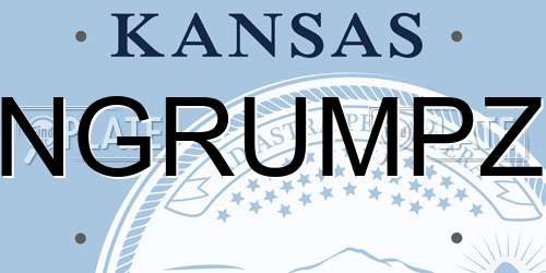 NGRUMPZ Kansas License Plate