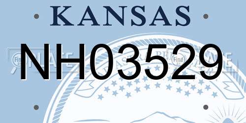 NH03529 Kansas License Plate