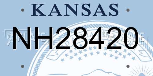 NH28420 Kansas License Plate