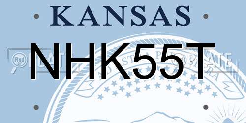 NHK55T Kansas License Plate