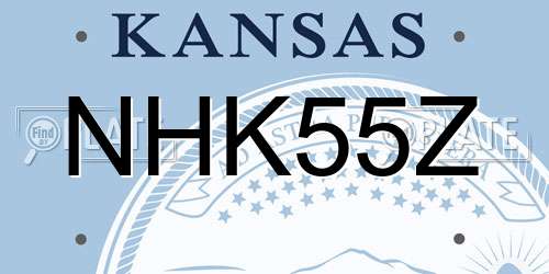 NHK55Z Kansas License Plate