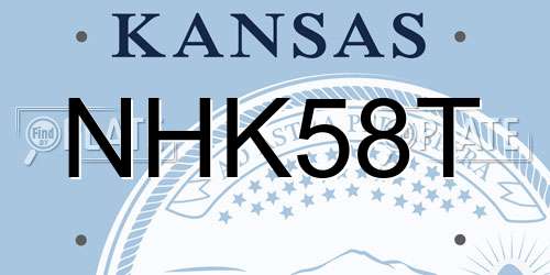 NHK58T Kansas License Plate