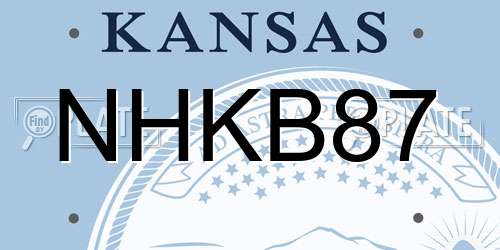 NHKB87 Kansas License Plate
