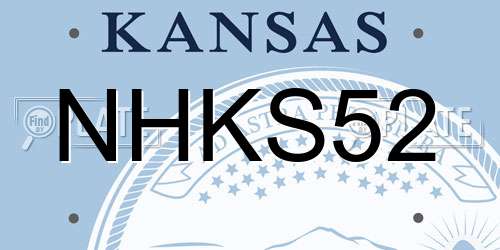 NHKS52 Kansas License Plate