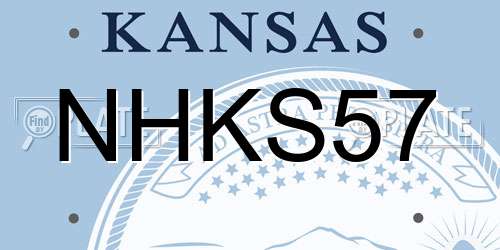 NHKS57 Kansas License Plate