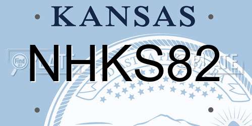 NHKS82 Kansas License Plate