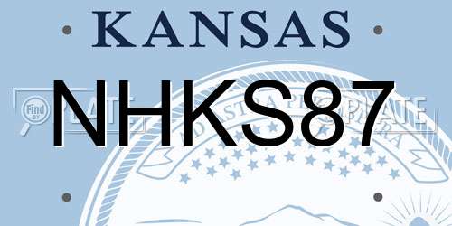 NHKS87 Kansas License Plate