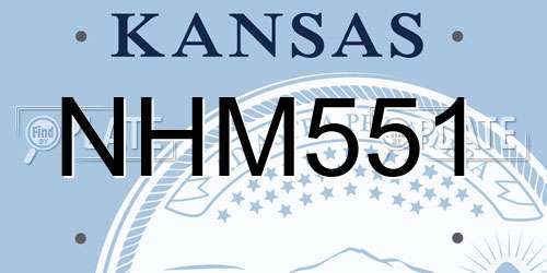 NHM551 Kansas License Plate
