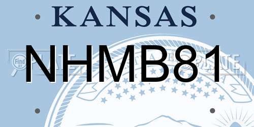 NHMB81 Kansas License Plate