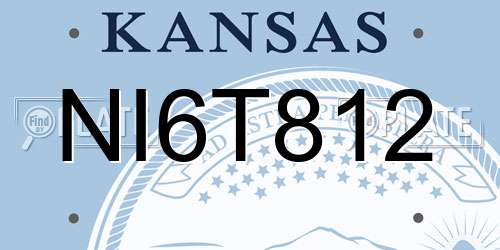 NI6T812 Kansas License Plate