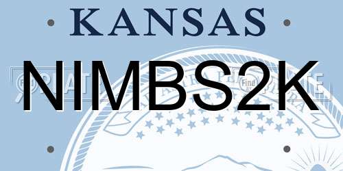 NIMBS2K Kansas License Plate