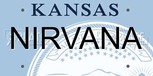 NIRVANA Kansas License Plate
