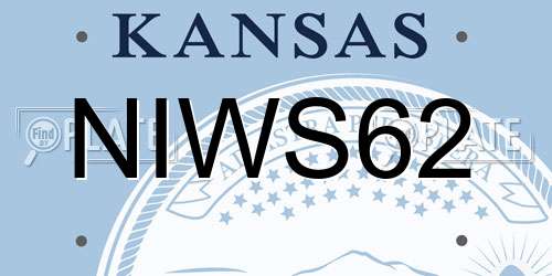 NIWS62 Kansas License Plate
