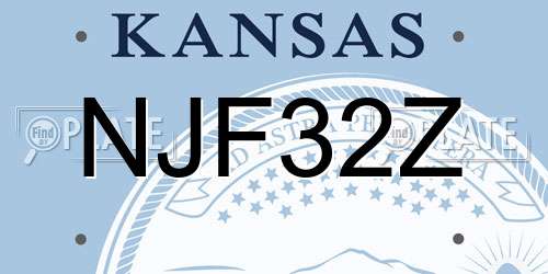 NJF32Z Kansas License Plate