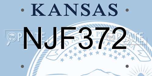 NJF372 Kansas License Plate