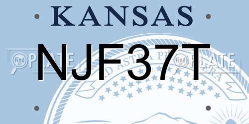 NJF37T Kansas License Plate