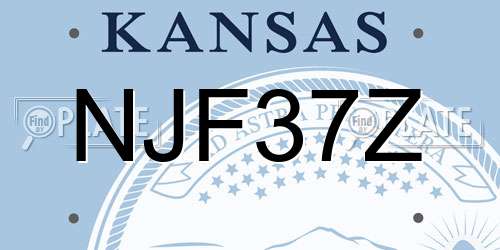 NJF37Z Kansas License Plate