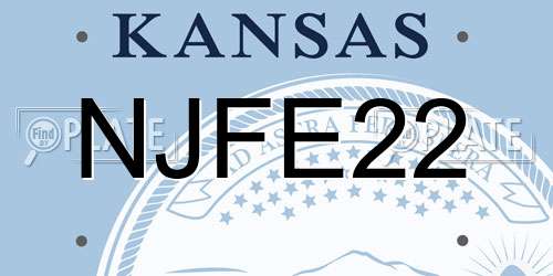 NJFE22 Kansas License Plate