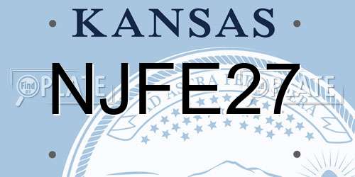NJFE27 Kansas License Plate