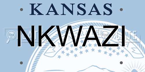NKWAZI Kansas License Plate