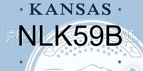 NLK59B Kansas License Plate