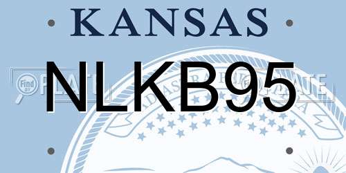 NLKB95 Kansas License Plate