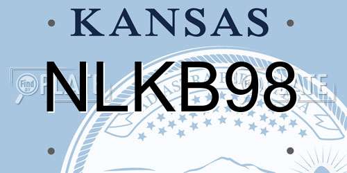 NLKB98 Kansas License Plate