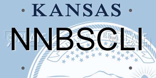 NNBSCLI Kansas License Plate