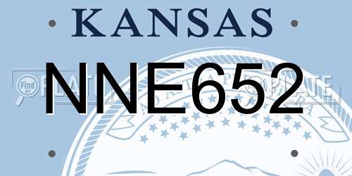 NNE652 Kansas License Plate