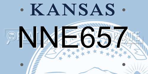 NNE657 Kansas License Plate