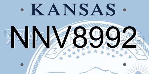 NNV8992 Kansas License Plate