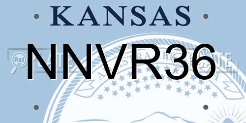 NNVR36 Kansas License Plate