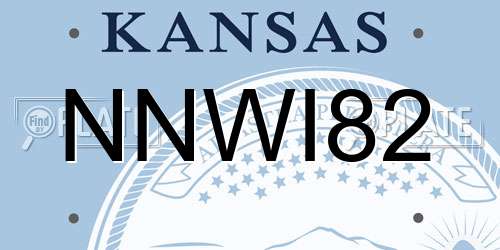 NNWI82 Kansas License Plate