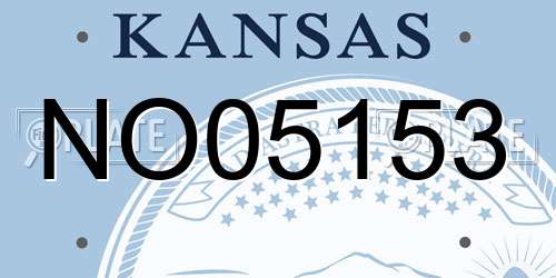 NO05153 Kansas License Plate