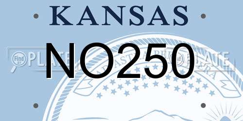 NO250 Kansas License Plate