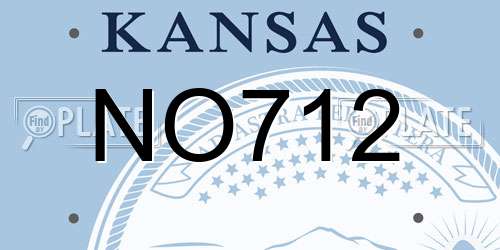 NO712 Kansas License Plate