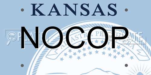 NOCOP Kansas License Plate