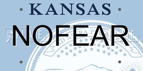 NOFEAR Kansas License Plate