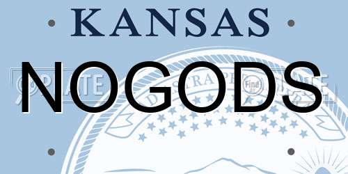 NOGODS Kansas License Plate