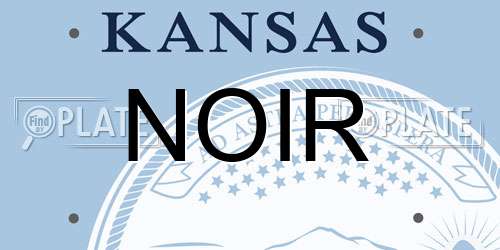 NOIR Kansas License Plate